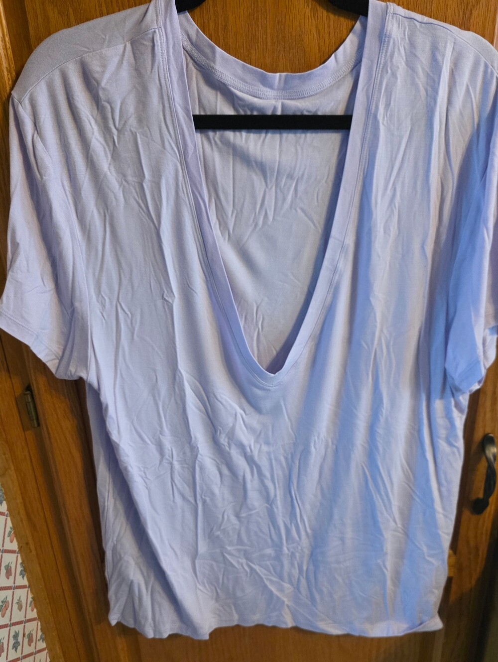 Buffbunny  Lavender Smoke  Deep V-Neck Pump Cover MED. NWOT